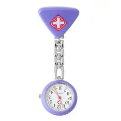 Клипса доктор Кулон карманные кварцевые часы Красная брошь в виде креста медсестры часы Fob Висячие медицинские reloj de bolsillo Классический