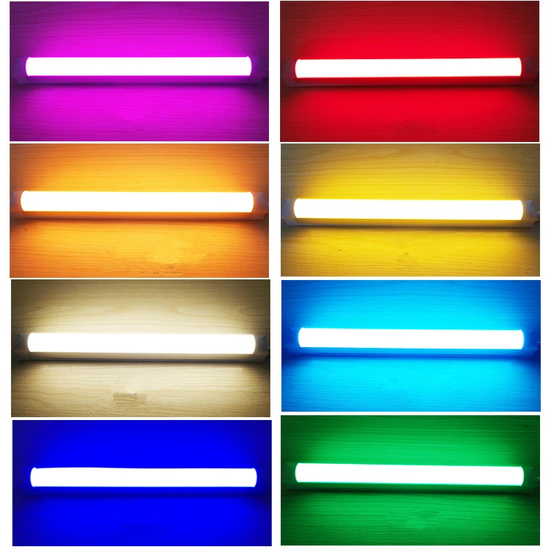 T5 Светодиодная ламповая лампа 1ft Люминесцентная Лампа 220v 230v 240v 2835 Smd панель с лампочками бар природа белый 4000k красный зеленый ледяной, синий, розовый 0,3 m