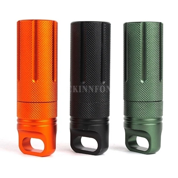 50Pcs/Lot Outdoor Strong CNC Waterproof Emergency First Aid Kits Safety Survival Pill Bottle Aluminium Camping Tank Box
