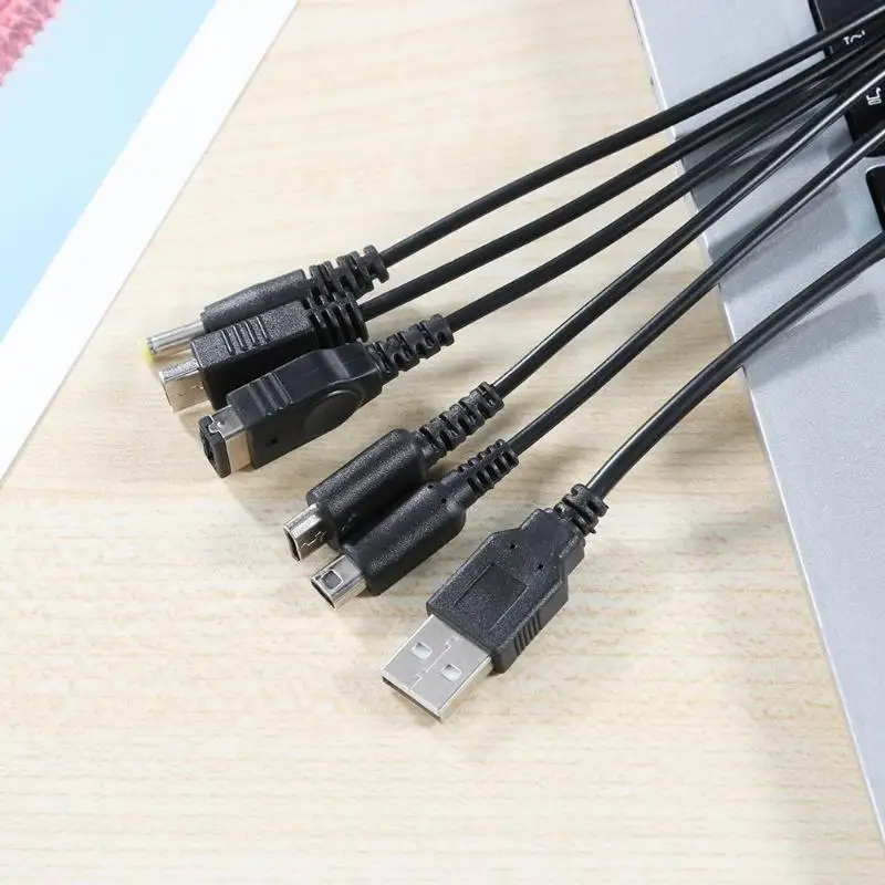 5 в 1 USB игровой зарядный кабель 1,2 м для NAND NEW 3DS XL NDSLite NDSi LL