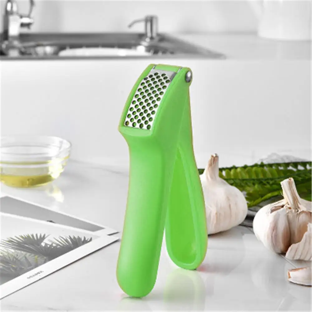 New Stainless Steel Manual Garlic Press Fresh Multi-color Multi-function Plastic Garlic Crusher Kitchen Tool Kitchen Supplies