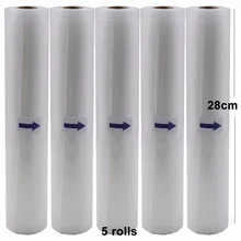 5 Rolls/ 2 Rolls Lot Kitchen Food Vacuum Bag Storage Bags for Vacuum Sealer Food Keep 12+15+20+25+28cm*500cm