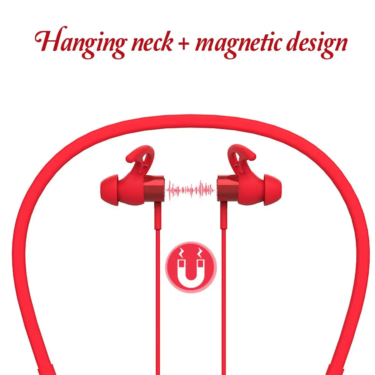 Bluetooth наушники Hands-free, Спортивная стереогарнитура, шейный подвесной наушник с микрофоном, аккумуляторы высокой емкости, наушники