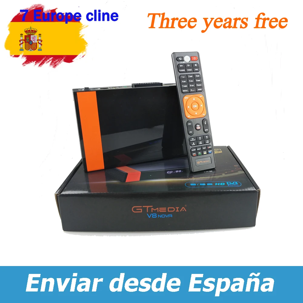 Рецептор Gtmedia V8 Nova встроенный WIFI обновленный V8X DVB-S2 Europe Cline в течение 3 лет услуги