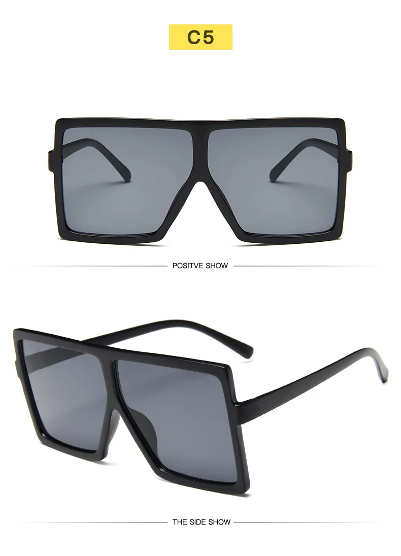 RBENN женские крупные солнцезащитные очки ретро брендовые дизайнерские градиентные солнцезащитные очки Женские винтажные солнцезащитные очки в крупной оправе