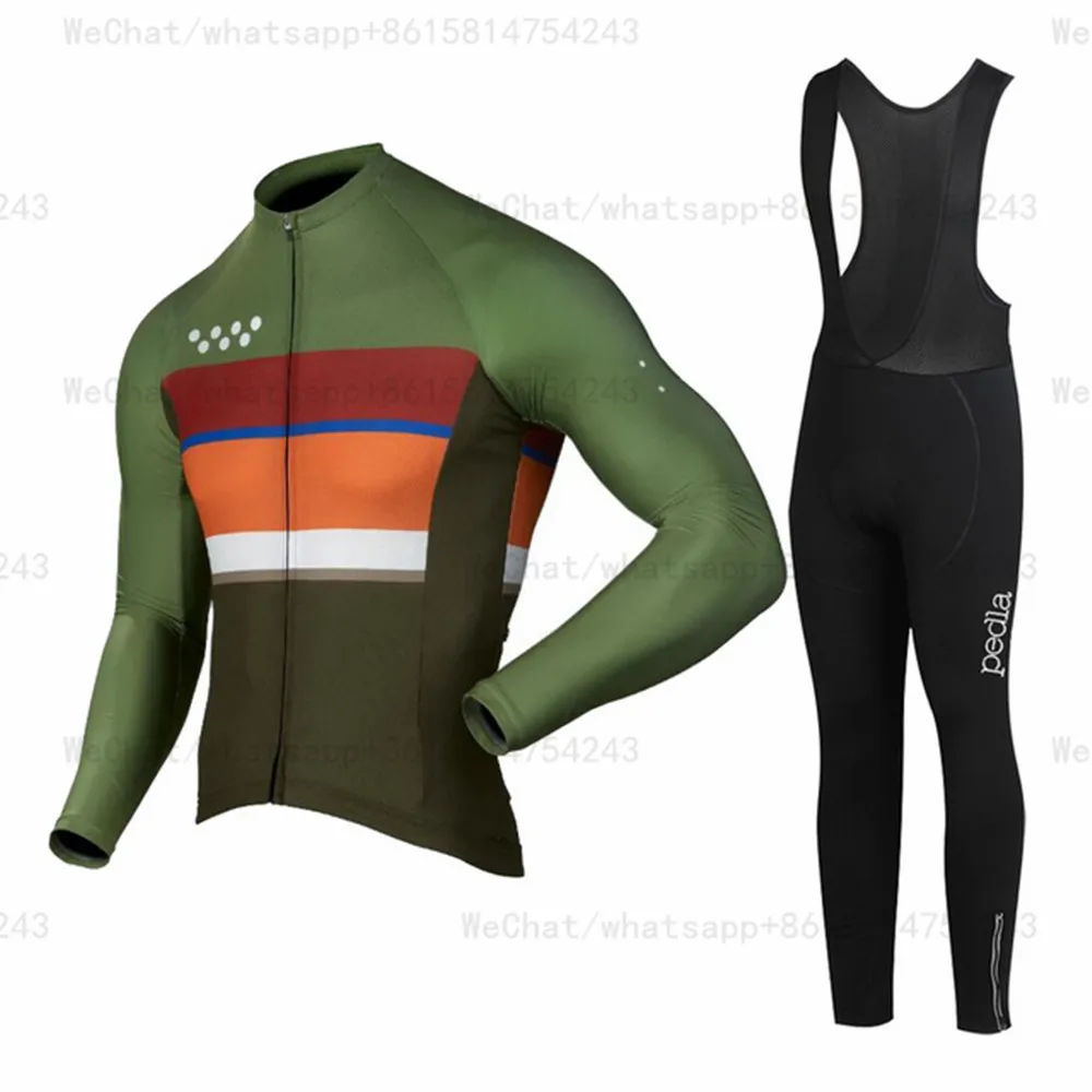 Высококачественная зимняя одежда для велоспорта pedla, комплект одежды с длинным рукавом для езды на велосипеде, комплекты из Джерси, термальный флисовый Майо Ropa Ciclismo - Цвет: winter sets