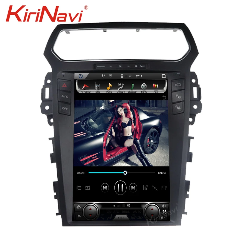 KiriNavi Tesla стиль вертикальный экран 12," Android 8,1 автомобильный Dvd мультимедийный плеер для Ford Explorer Автомагнитола с gps 4G 2011