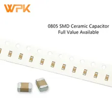 100 Uds 0805 SMD condensador de 5%, 10%, 20%, 2012 10pF 91pF 2.2nF 22uF 6,3 V 16V 25V 50V 100J 102K MLCC completa valor disponible Kit de bricolaje