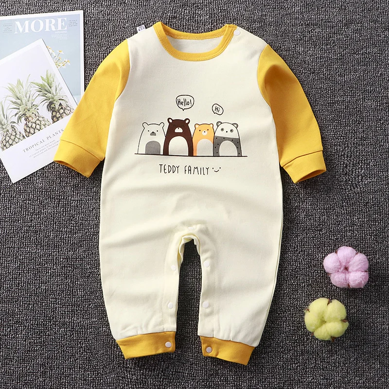 Hot Sales Baby Clothes Set Spring and Summer bodysuit Baby Boy Jumpsuit Baby girls Rompers Onesies Long Sleeve  Clothing Pajamas cheap baby bodysuits	 Baby Rompers