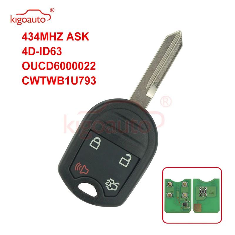 

Kigoauto 164-R8073 CWTWB1U793 Remote key 4 button 434Mhz for Ford Edge Taurus Focus 2013 2014 2015 2016