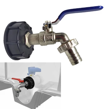 

IBC Water Tank Adapter 1" Coarse Thread S60X6 Connector Water Butt Fitting Hose tank Full Flow Barb Oil Fuel Garden Irrigation