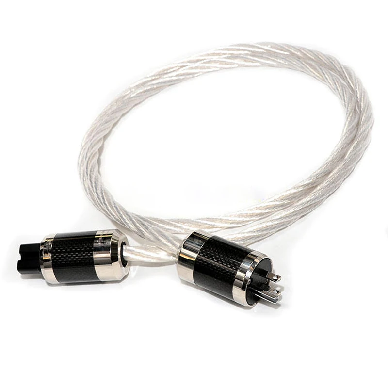20Set AC Rhodium Plated US mains Male Power Plug IEC female Connector HiFi