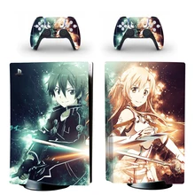 

Sword Art Online SAO PS5 Standard Disc Skin Sticker Decal Cover for PlayStation 5 Console and 2 Controllers PS5 Disk Skin Vinyl