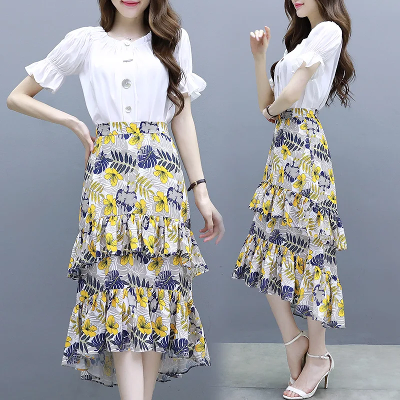 

2019 Summer Wear New Style Fashion Slim Fit Popular Set Double Purpose Big Brand Two-Piece Women's Ridicule