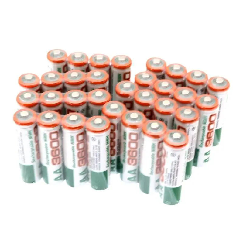 Новые 1,2 V AA 3600mAh NI MH предварительно заряженные аккумуляторы NI-MH перезаряжаемые AA 3600 батареи