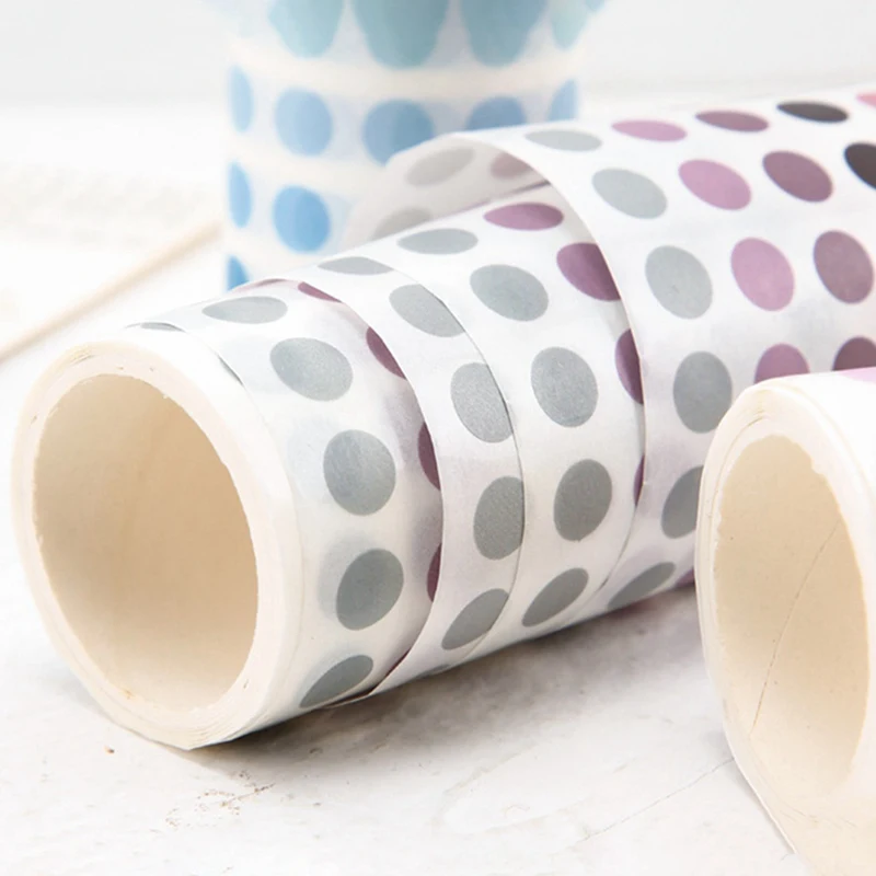 Милый красочная лента washi Набор Kawaii градиент точка клейкой ленты для детей DIY Декоративные Дневник в стиле Скрапбукинг фото Ablums