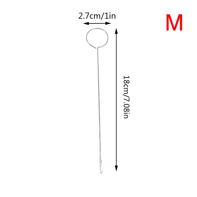 Stainless Steel Sewing Loop Turner Hook For Turning Fabric Tubes Straps Belts Strips For Handmade DIY Home Sewing Tools 