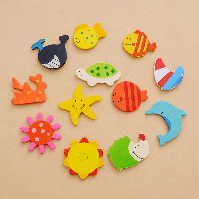 26/ 10/ 12 Pcs Baby Kids Numbers Letters Wood Alphabet Fridge Magnet Early Educational Toy JS23