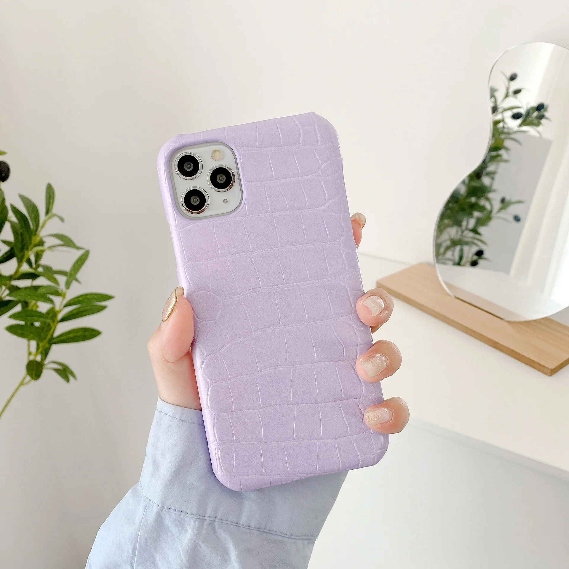 Чехол из натуральной крокодиловой кожи с монограммой под буквы заказ для Iphone 7 PLUS