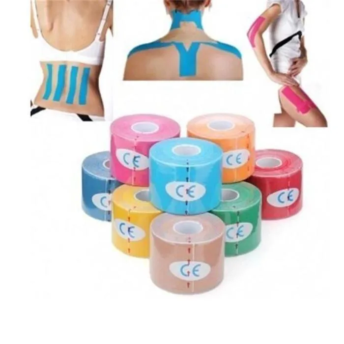 1 Roll  Slimming Tape Cotton Elastic Adhesive Muscle Bandage Strain Injury Support Neuromuscular 5mx5cm