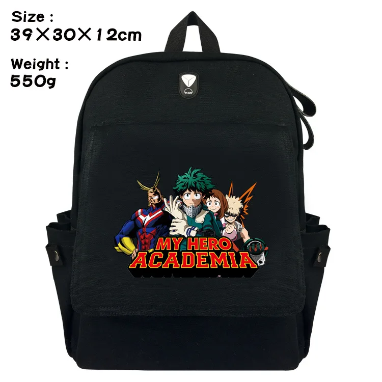

My Hero Academia Katsuki Bakugo Izuku Midoriya Cartoon Backpack Canvas Laptop Notebook Travel Bag Rucksack School Bag