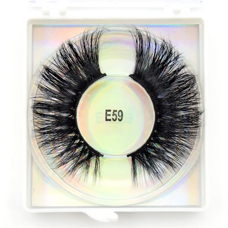 E59 Round Visofree 25 мм норковые ресницы драматические длинные норковые ресницы макияж полная полоса ресницы 25 мм накладные ресницы 3D норковые ресницы многоразовые - Цвет: E59 Round