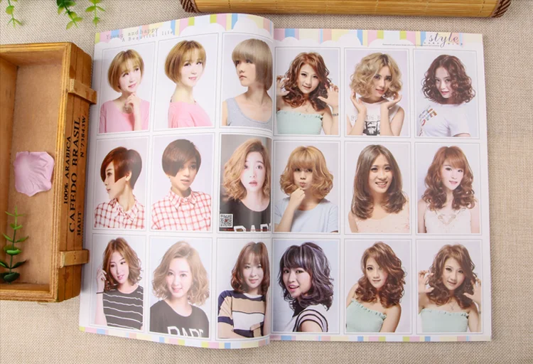 Lady Mrs Hairstyle Textbook Long Hair Short Hair Pear Perm Dye Asian Model Photo Trend Hairdressing Magazine Book