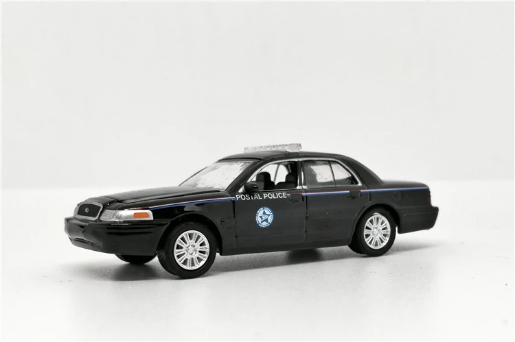 Greenlight 1: 64 Ford Crown Victoria Interceptor 2010 Черная почтовая полиция без коробки