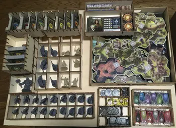 

Card Game Storage Box For The Lord Of The Rings: Journeys In Middle Earth Organizer Wooden Receiving Compact Case Broken Token