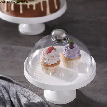 

European Style Cake Stand White Round High Foot Ceramics Snack Fruit Tray Afternoon Tea Wedding Exhibition Hall Dessert Table