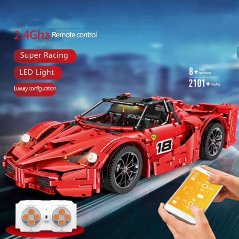 

Legoing Technic Car Motor Supercar Remote Control FXX Sports Car Building Blocks Electric RACing Car Model Assembly Child's Toys