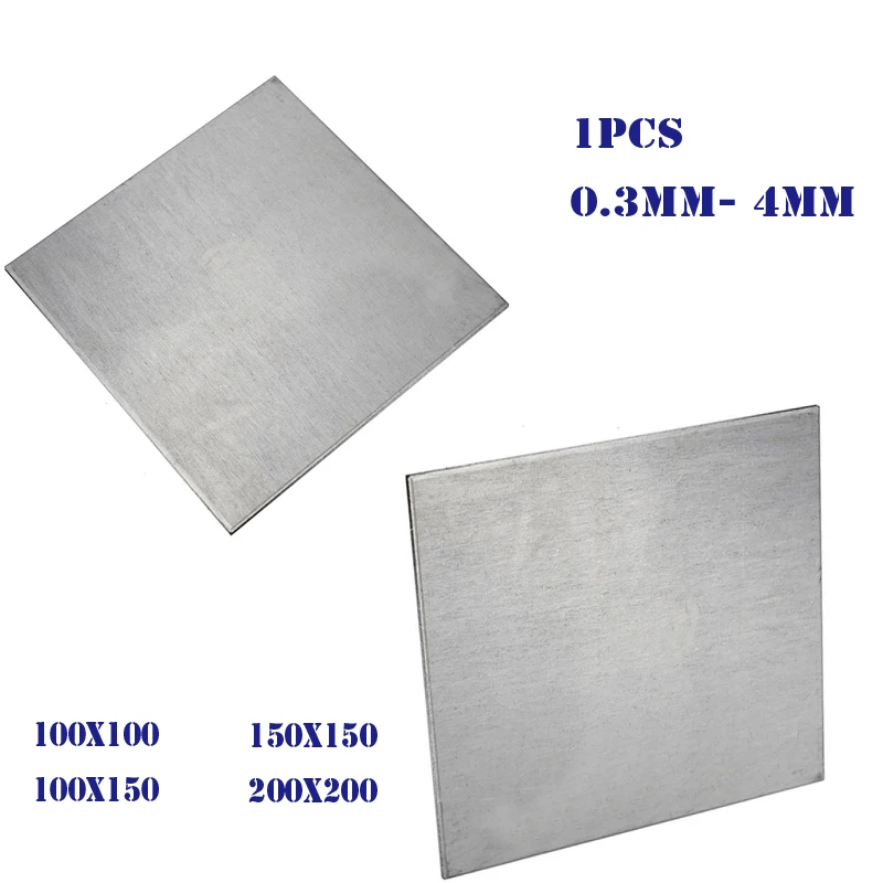 1pcs 0.3mm-4mm Thickness Titanium Ti Plate Sheet 100X100/100X150/150X150/200X200 with High Hardness draining tool titanium plate sheet