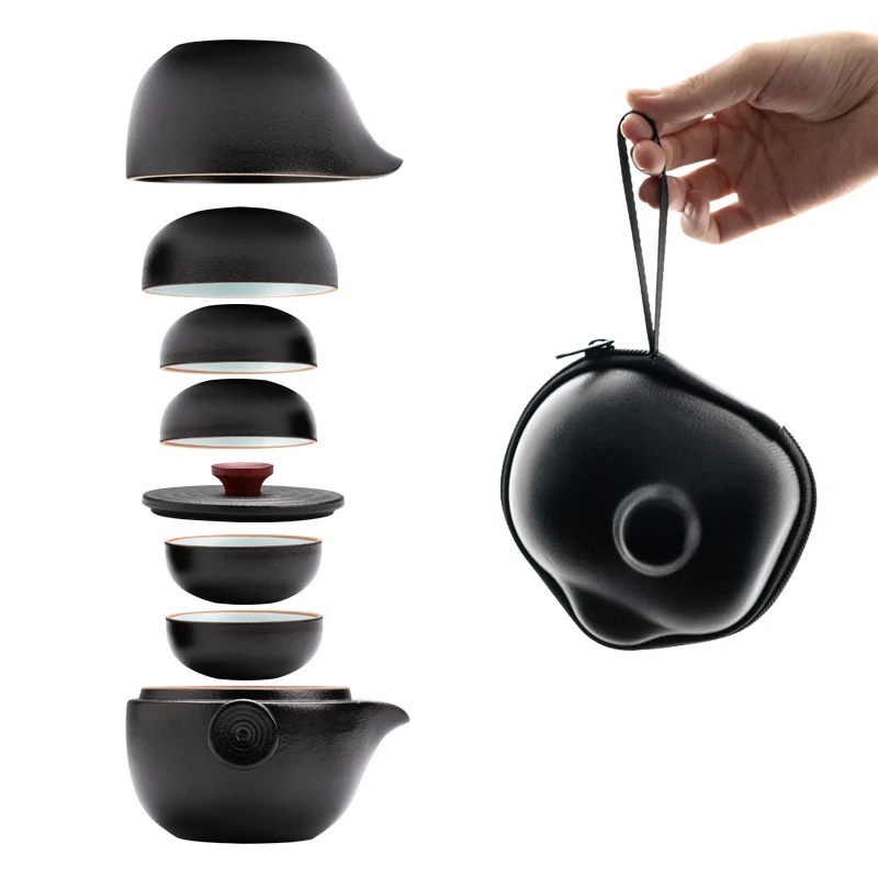 TANGPIN черная посуда керамическая чайник gaiwan фарфорная чашка для чая gaiwan чайные наборы портативный дорожный чайный сервиз набор