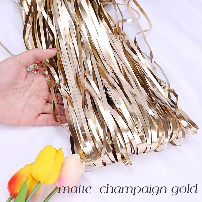 matte champ gold Сверкающая блестящая мишура, бахрома, фольга, занавески для девичника, вечерние занавески, занавески для дня рождения, украшения для взрослых, юбилей, Декор - Цвет: matte champ gold