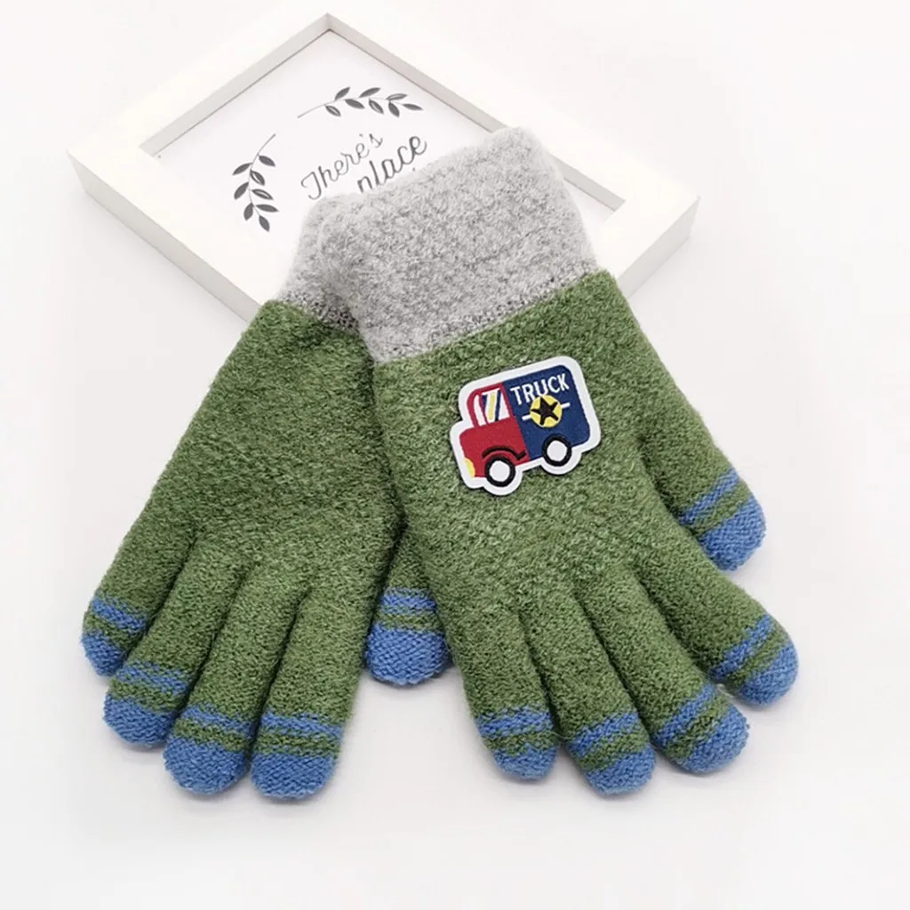 Детские зимние теплые рукавицы с милым рисунком для мальчиков и девочек, детские перчатки, теплые зимние перчатки