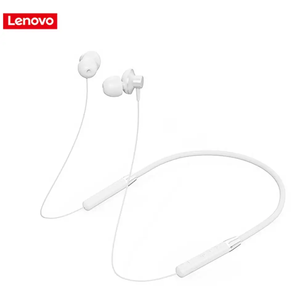 Lenovo HE05 магнитные наушники Bluetooth беспроводные BT5.0 спортивные водонепроницаемые наушники с шумоподавлением шейные наушники - Цвет: Белый