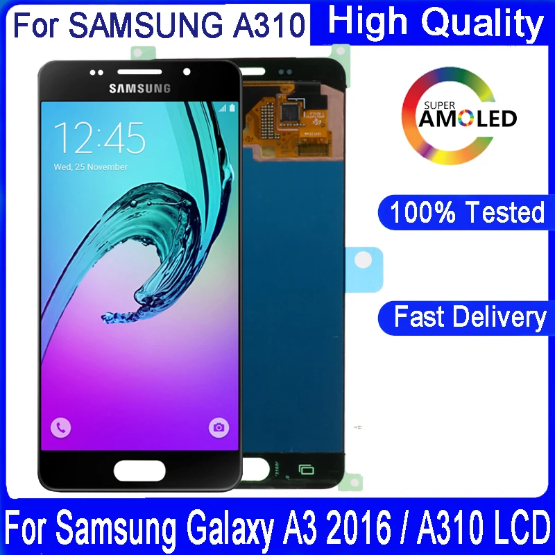 Оригинальный ЖК дисплей 4 7 дюйма A3 2016 Super AMOLED для SAMSUNG Galaxy A310 A310F A3100 сенсорный экран