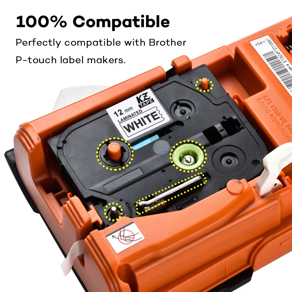 6mm/9mm/12mm/18mm/24mm*8m muticolor ribbon label tapes Compatible for Brother P-TOUCH TZE label printer TZ-231 tz231 221 1PACK