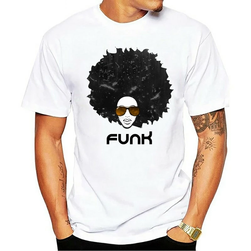 

2020 Leisure Fashion 100% Cotton O-neck T-shirt Funny Men Women Novelty Afro Hair Retro Funk