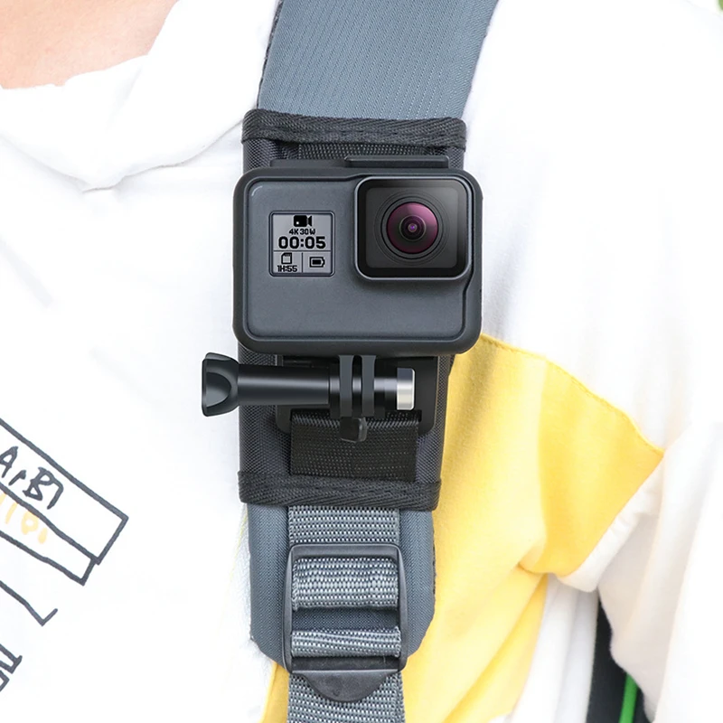 Регулируемый Анти-скольжения рюкзак клип зажим Крепление Адаптер для Gopro 7 6 5 DJI Осмо Экшн камеры аксессуары портативный
