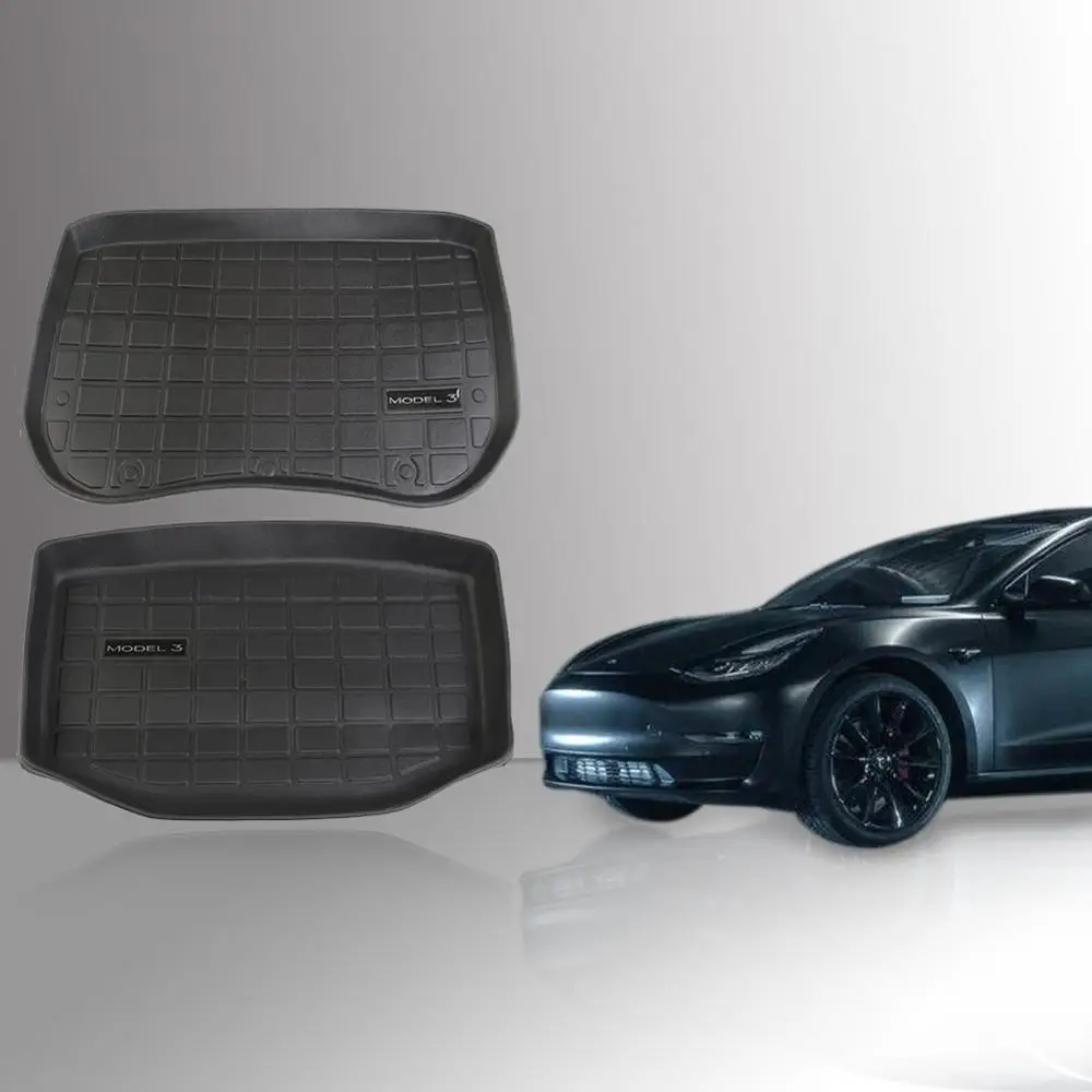 Для Tesla модель 3- 1 шт. водонепроницаемый коврик для переднего багажника материал ТПЭ Грузовой лоток Анти-пыль загрузки грузового лайнера Черный