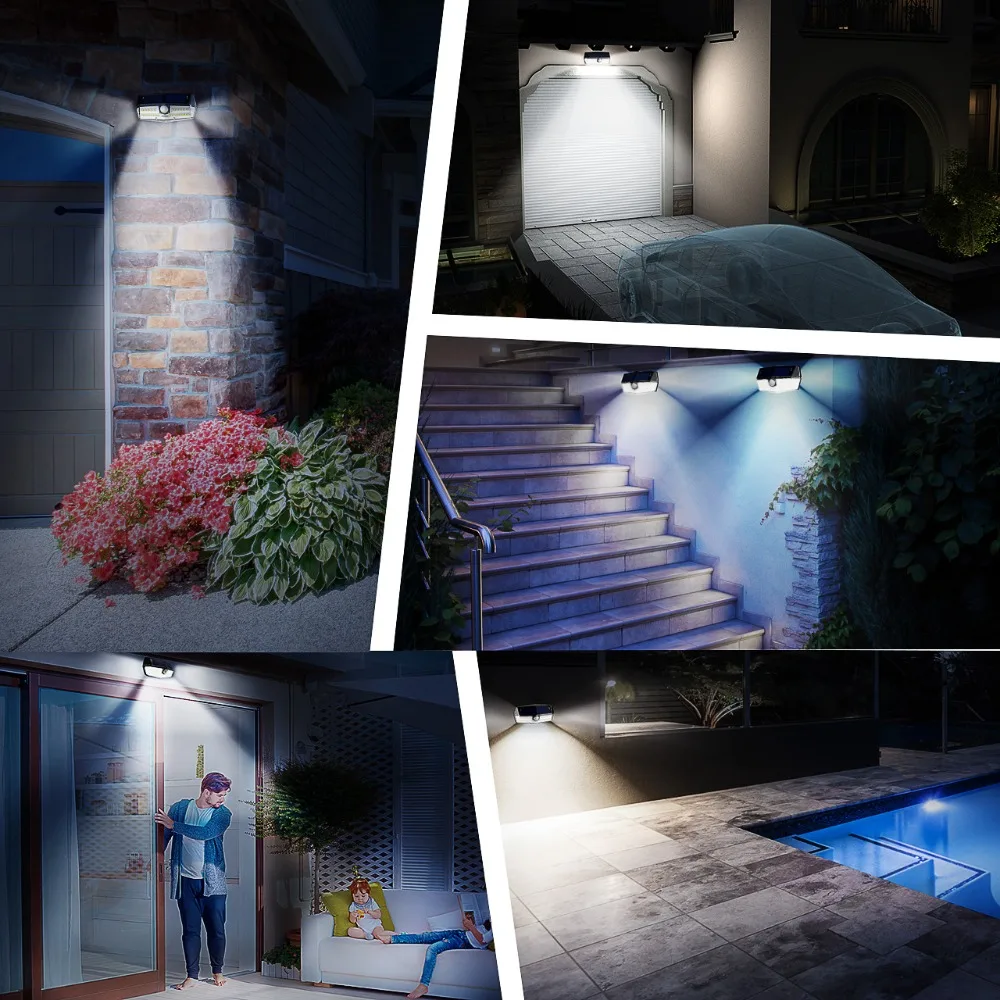 2Pcslot MPOW 30 LED Solar Lights CD138 Motion Sensor 3 Lighting Modes IP66 Waterproof Bright Wall Light Lampe Solaire Exterieur (5)