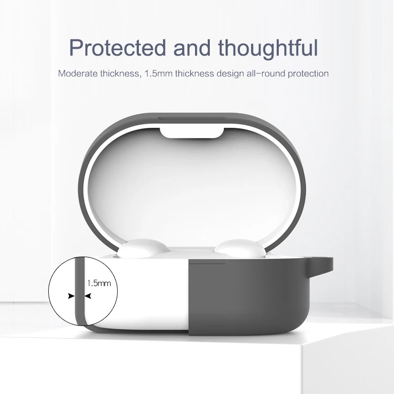 Smart headset case For Xiaomi Redmi airdots youth version of the headset Bluetooth Wireless earphone silicone protective cover