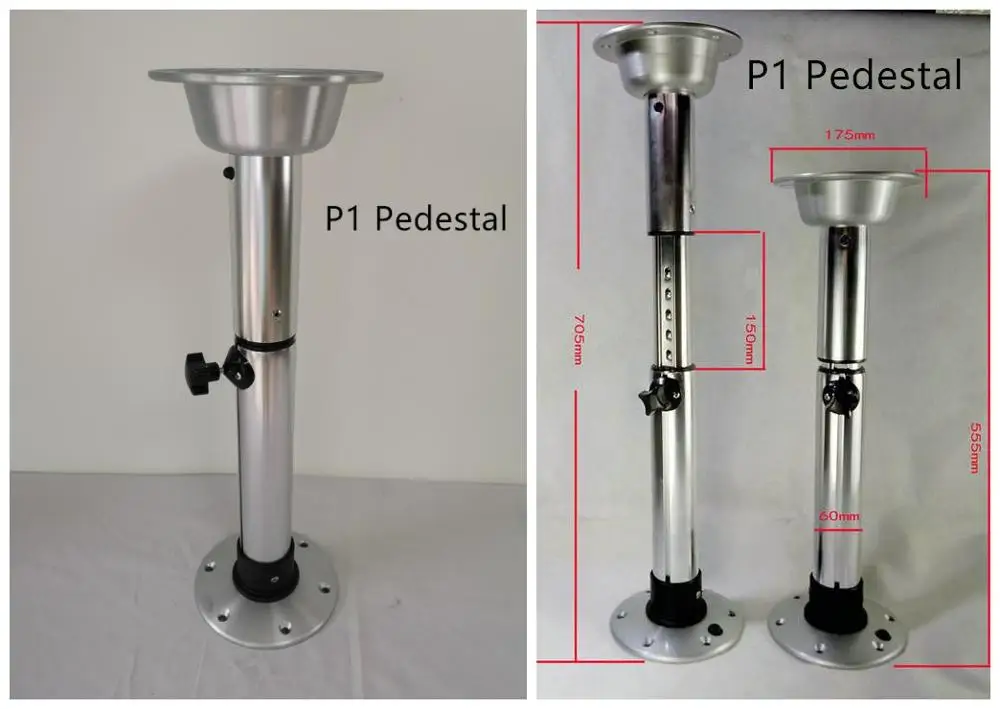 P1 Pedestal Only Скользящая Складная столешница из тика с Nautic Star 3 размера Морская Лодка RV Caravan - Цвет: P1 Pedestal Only