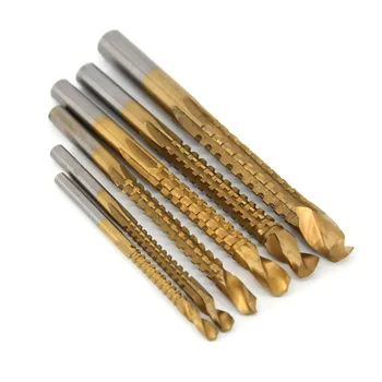 

6 Pieces 3/4/5/6/6.5/8mm Electric Plastic Wood Hole Grooving Saw Carpenter Woodwork HSS Titanium Coated Drilling Bit Drill Bits