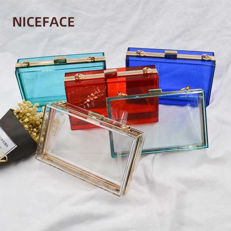 The Transparent Clutch Purse, Acrylic Bag See Through