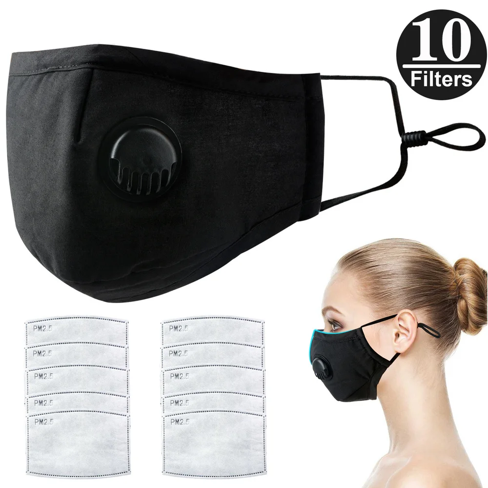 

10 layers Activated carbon filter N95 Efficient filtration PM2.5 Anti Haze mouth Masks replaceable filters for Mouth-muffle