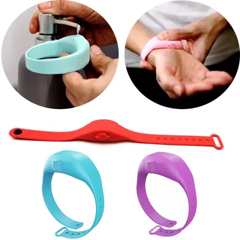 

Wristband Hand Dispenser Wearable Hand Sanitizer Dispenser Pumps Disinfectant Sanitizer Refillable Empty Travel Bottle 6ml