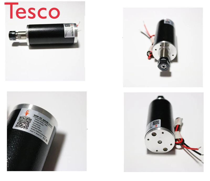 

LD42ZL-150W High Speed DC Spindle Motor DC24V 6A 150W 10000rpm 150mN.m for Small machine tool ER11 engraving machine