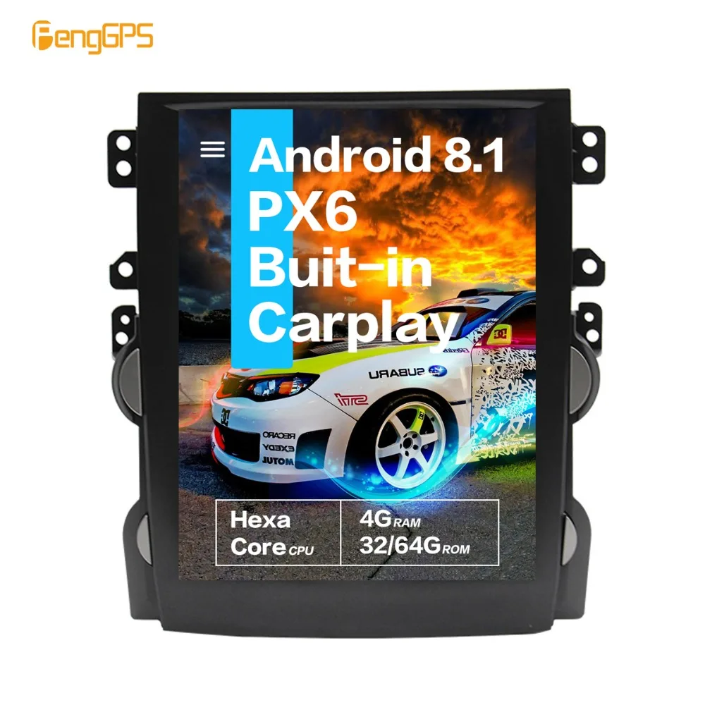 10," Тесла Android 8,1 PX6 4+ 32 ГБ Голосовое управление встроенный CARPLAY автомобильный радиоприемник для Chevrolet Malibu 2013 gps навигация
